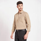 Printed Casual Shirt, Beige, small image number null