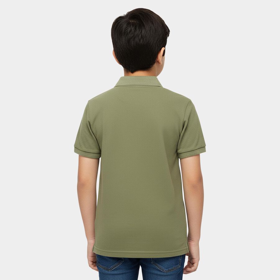 Boys' Half Sleeves T-Shirt, हल्का हरा, large