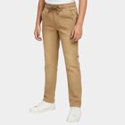 Boys' Camel Brown Slim Fit Jogger Jeans, Beige, small image number null