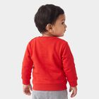 Infants Red Crew Neck Pullover Sweatshirt, Red, small