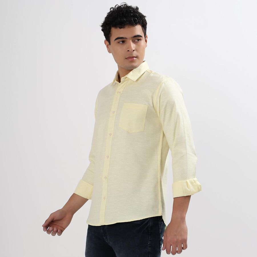 Men's Casual Shirt, Yellow, large