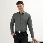 Men's Dark Green Cut Away Collar Slim Fit Formal Shirt, Dark Green, small image number null