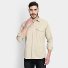 Men's 100% Cotton Casual Shirt, Beige, small image number null