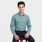 Men's Teal Formal Shirt, टील ब्लू, small