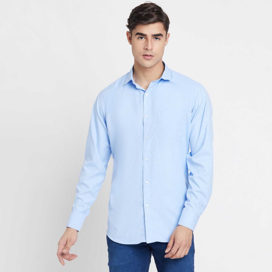Solid Formal Shirt, Light Blue, large image number null