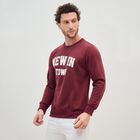 Men's Rich Maroon Crew Neck Casual Sweatshirt, मरून, small image number null