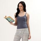 Ladies' 100% Cotton Basic Slips, Dark Grey, small image number null