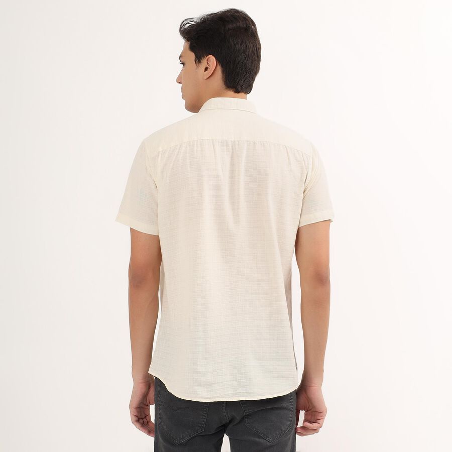 Men's 100% Cotton Regular Collar Casual Shirt , ऑफ व्हाइट, large image number null