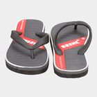 Men Printed Slip-On Flip Flops, Dark Grey, small image number null