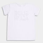 Boys' Half Sleeves T-Shirt, White, small image number null