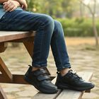 Boys' Black Velcro Sneakers Shoes, Black, small