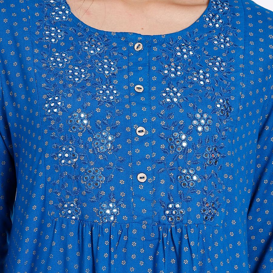 Ladies' Kurta, टील ब्लू, large image number null