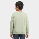 Boys' Mint Green Crew Neck Graphic Sweatshirt, Light Green, small
