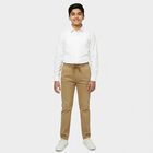 Boys' Light Beige Regular Fit Washed Jeans, Beige, small