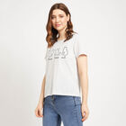 Round Neck T-Shirt, Ecru Melange, small image number null