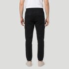 Men's Black Slim Fit Cargo Trousers, Black, small