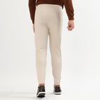 Men's Soft Beige Relaxed Fit Jogger Track Pants, Beige, small image number null