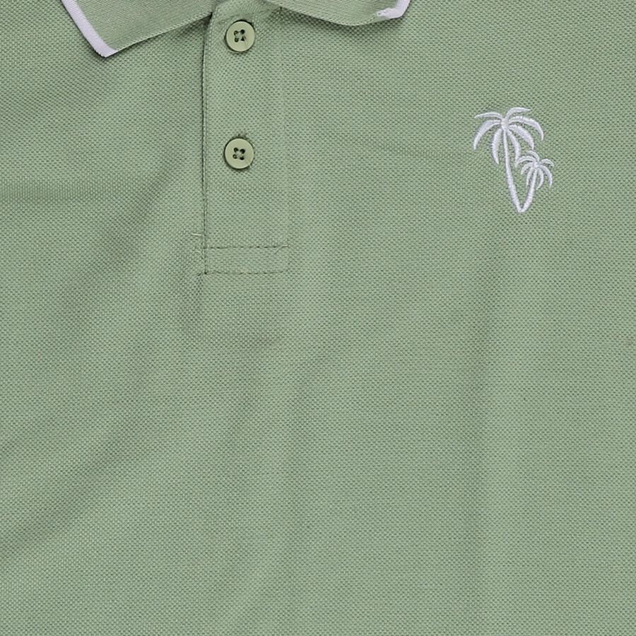 Boys' Half Sleeves T-Shirt, हल्का हरा, large