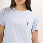 Ladies' 100% Cotton Round Neck T-Shirt , Light Blue, small image number null