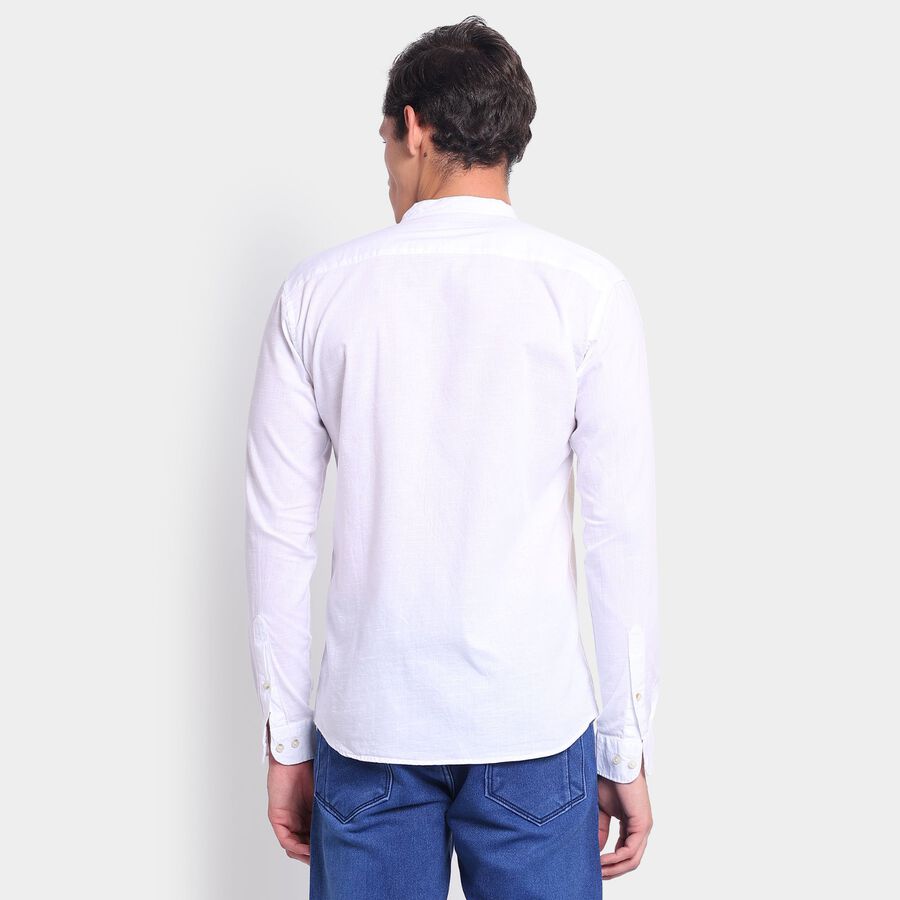 Men's Cotton Casual Shirt, White, large image number null