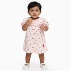 Infants Light Pink Cotton Half Sleeve Round Casual Shirt, Light Pink, small