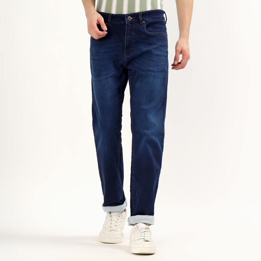 Men's Jeans, गहरा नीला, large image number null
