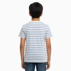 Boys Pale Powder Blue Crew Neck Casual T-Shirt, Light Blue, small