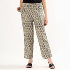 Women's Beige Printed Relaxed Fit Palazzos, Beige, small image number null