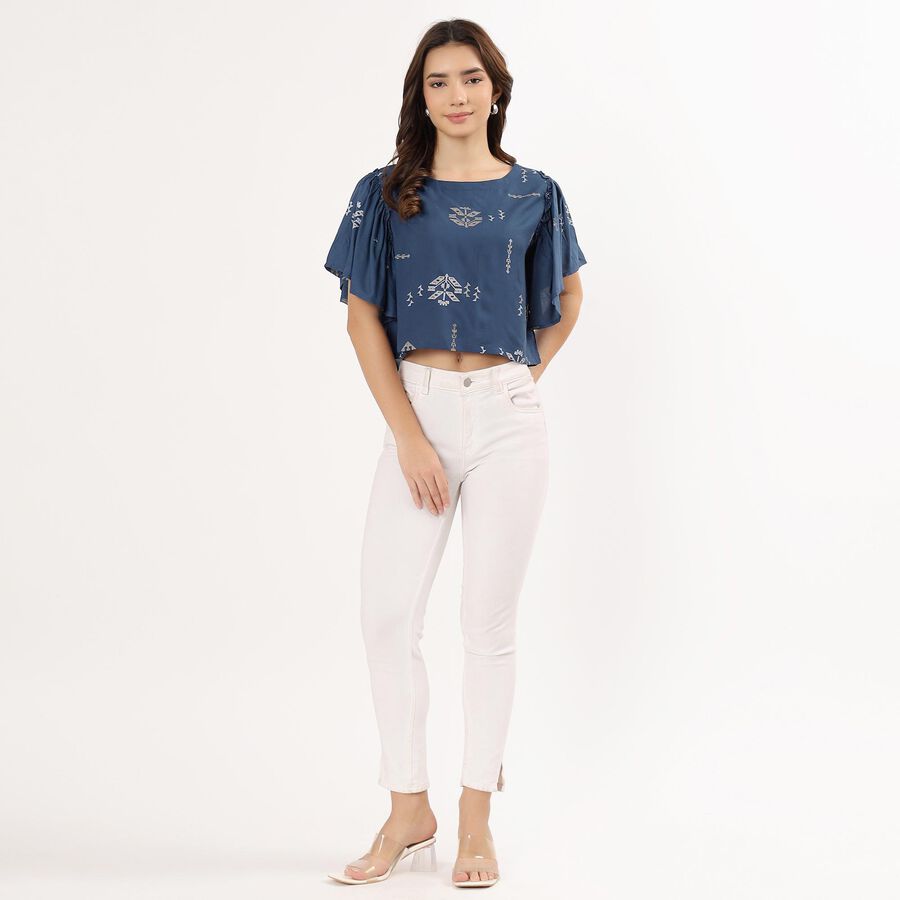 Ladies' Kurti, Dark Blue, large image number null