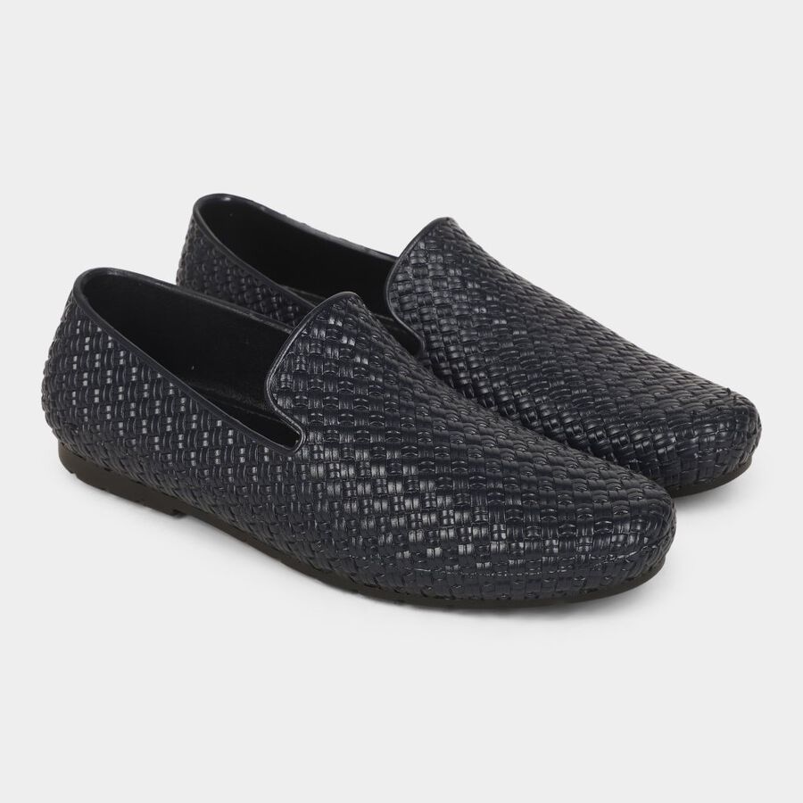 Mens Loafer Shoes, नेवी ब्लू, large