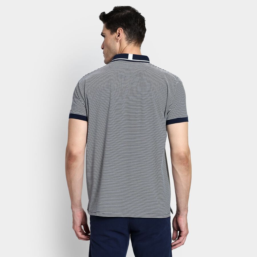 Men's Collared Half Sleeves T-Shirt, नेवी ब्लू, large image number null