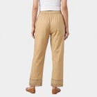 Women's Beige Regular Fit Palazzos, गहरा पीला, small
