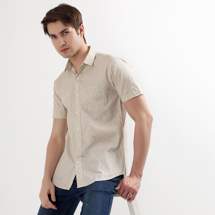 Men's 100% Cotton Regular Collar Casual Shirt, गहरा पीला, large image number null