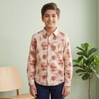 Boys Off White Cotton Casual Shirt, Off White, small