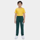 Boys Dark Green Regular Fit Side Striped Pyjama, गहरा हरा, small
