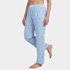 Women's Navy Blue Regular-Fit Solid Pyjama, Light Blue, small
