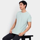 Men's Round Neck Half Sleeves T-Shirt, Aqua, small image number null