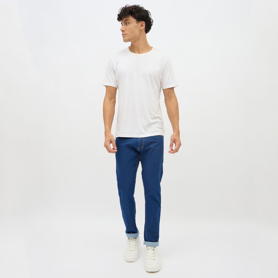 Men's Deep Indigo Slim Fit Jeans, Mid Blue, large