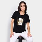 Ladies' Round Neck T-Shirt , Black, small image number null
