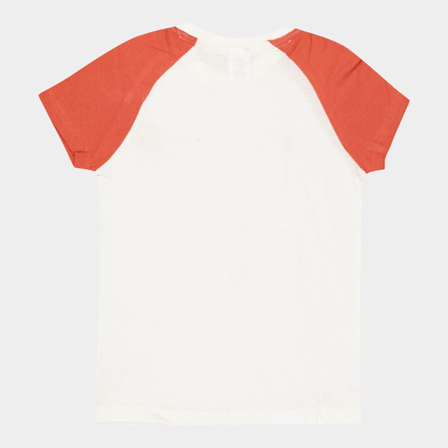 Boys Cotton T-Shirt, Off White, large image number null