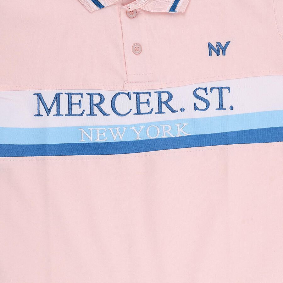 Boys' Half Sleeves T-Shirt, Light Pink, large image number null