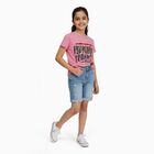 Girls Bright Pink Round Neck Casual T-Shirt, Pink, small image number null