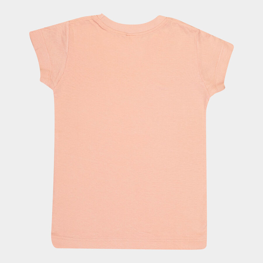 Girls Cotton T-Shirt, Light Pink, large image number null
