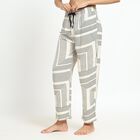Ladies' Off-White Geometric Printed Full-Length Pyjama, ऑफ व्हाइट, small image number null