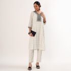 Women's Eggshell White Embroidered Ethnic Set, Off White, small image number null