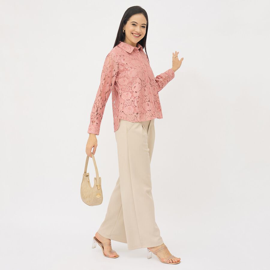 Ladies' Dusty Rose Classic Full Sleeve Shirt, Pink, large image number null