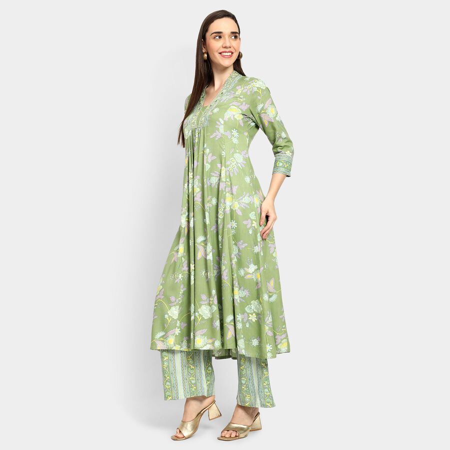 Ladies' Kurta Pyjama Set, हल्का हरा, large image number null