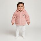 Infants Light Pink Hooded Casual Sweatshirt, हल्का गुलाबी, small image number null