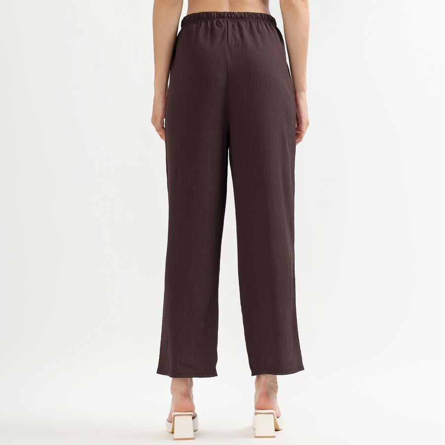 Women's Deep Chocolate Brown Balloon Fit Solid Harem Pants, Brown, large image number null