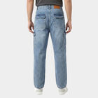 Men's Light Blue Straight Fit Classic Jeans, हल्का नीला, small